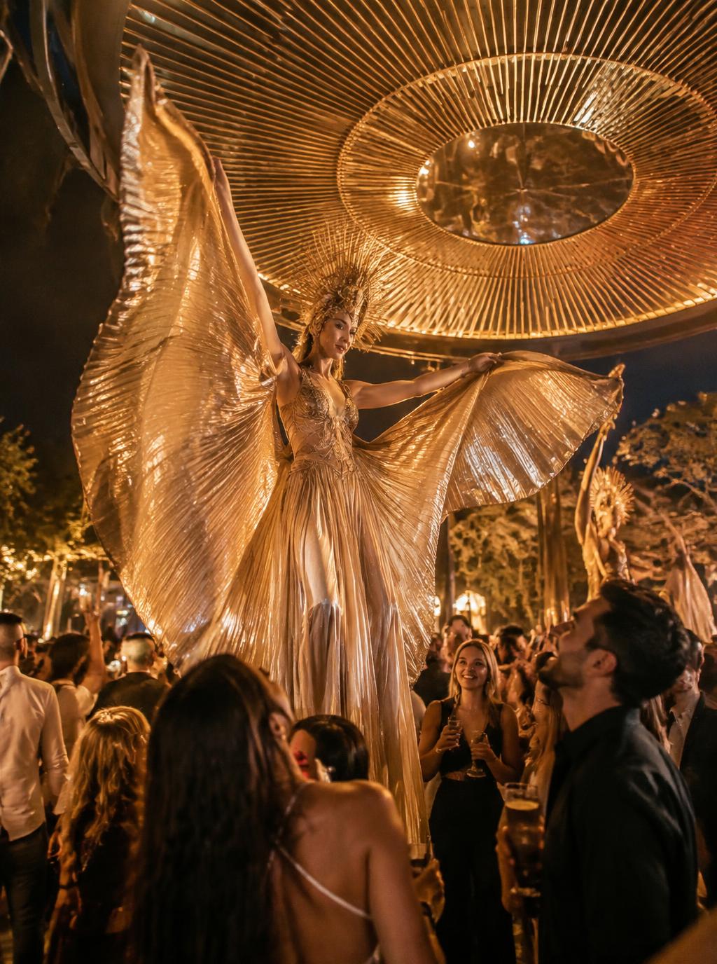 Spectacular artistic performance inside a premium immersive event